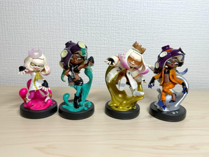 新旧のamiiboを並べて飾ってみると、ヒメとイイダの変化がわかって楽しい